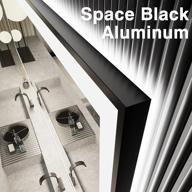 Rectangular Wall Mirror With Lights